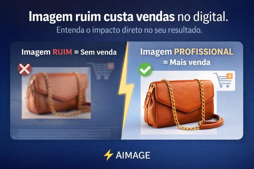 Imagem ruim custa vendas no digital. Entenda o impacto direito no seu resultado.
